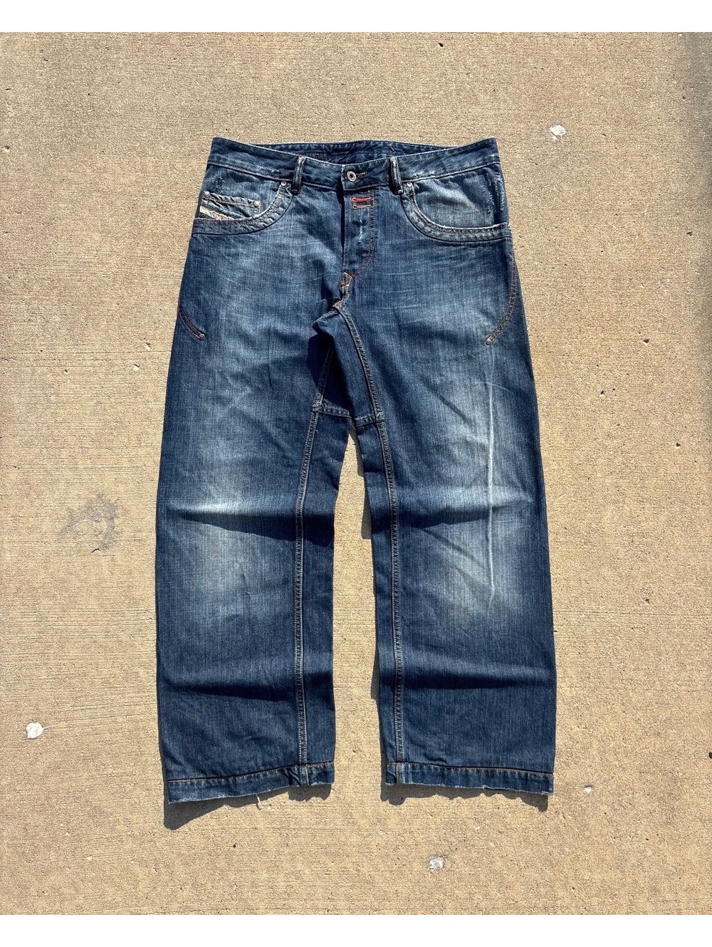 Vintage Diesel Rumbum Made in Italy Baggy Wide Leg Jeans W34